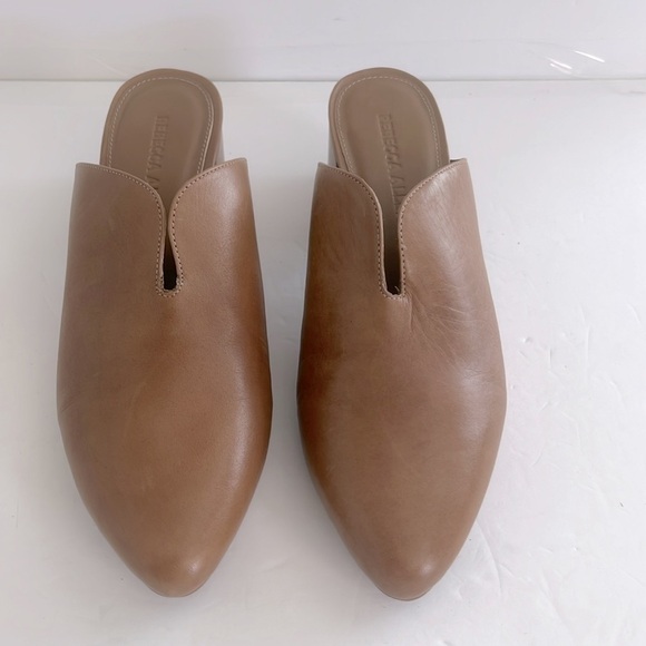 REBECCA ALLEN Women's The Block Mule Heeled Brown LEATHER Sandal Size 10 NEW - Picture 4 of 6